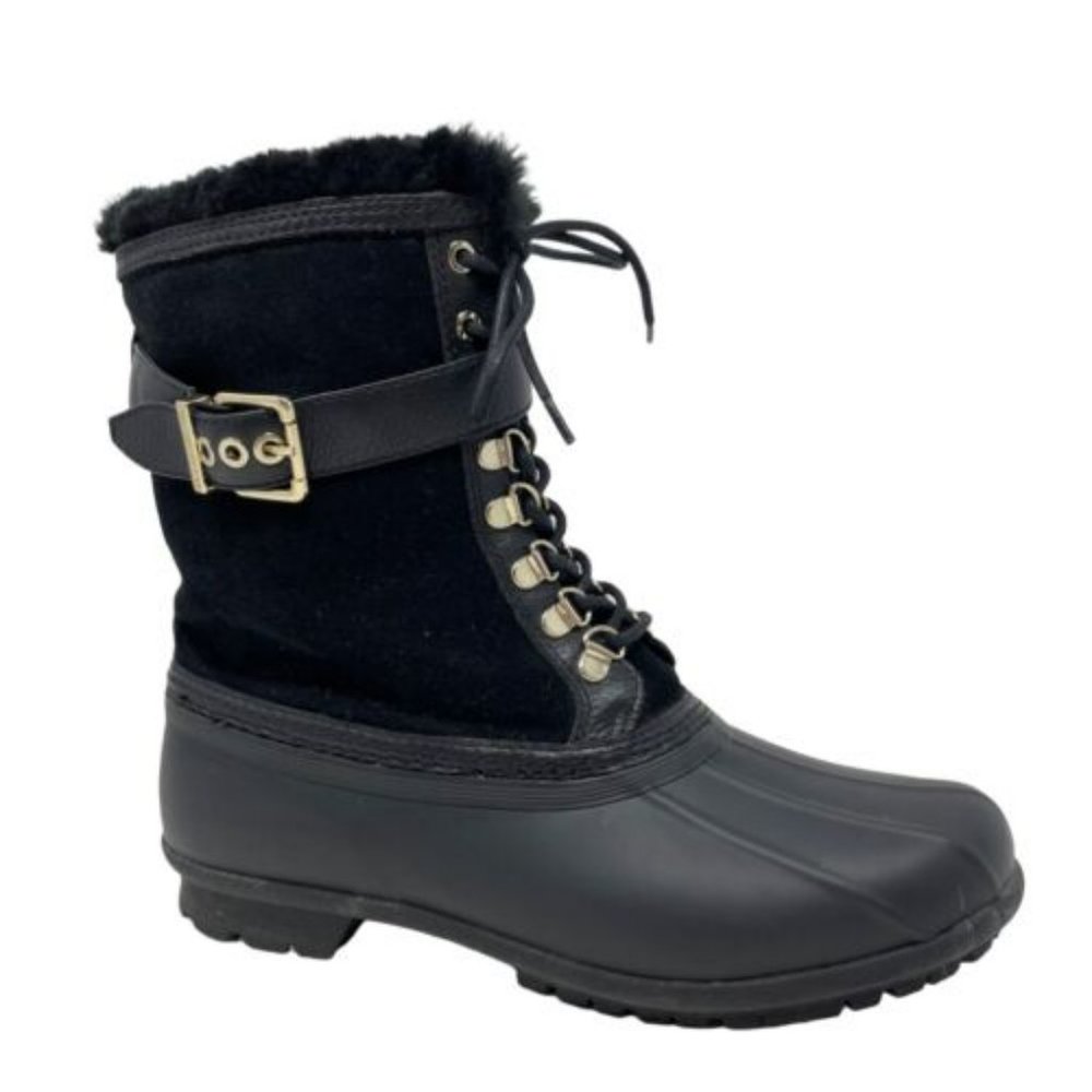 Antonio Melani Lawsys Women's Size 9 Black zip Faux fur Lined boots